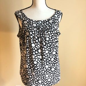 Calvin Klein Black & White Sleeveless Top